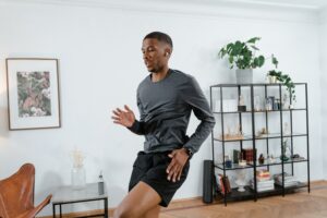 An employee taking a cardio break 